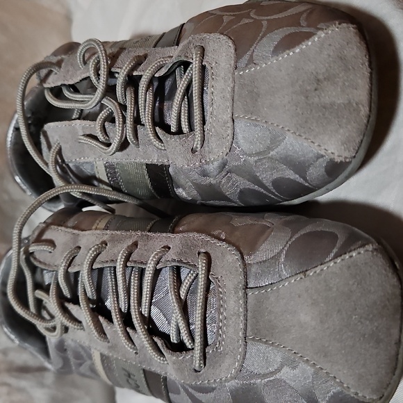 Coach Gray Monogram Sneakers - Picture 2 of 5